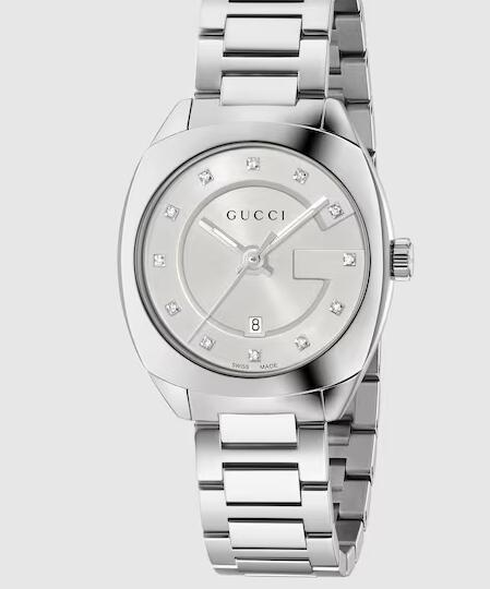 Replica Gucci Steel GG2570 Watch 29mm With White Sunbrushed Dial Set